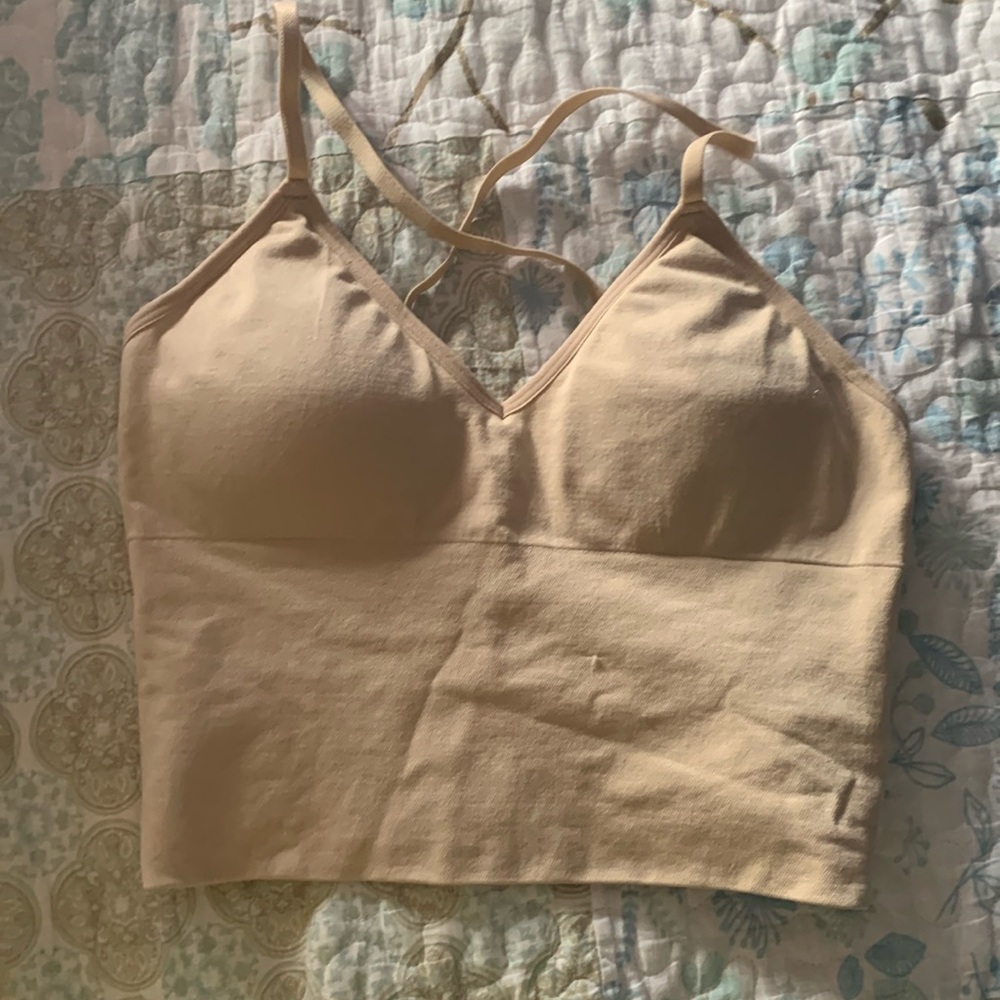 Tan sports bra, XS